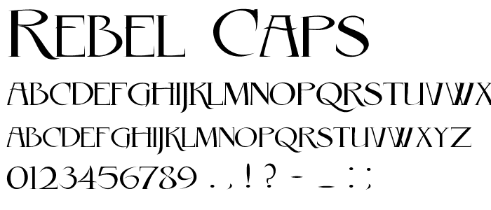 Rebel Caps font